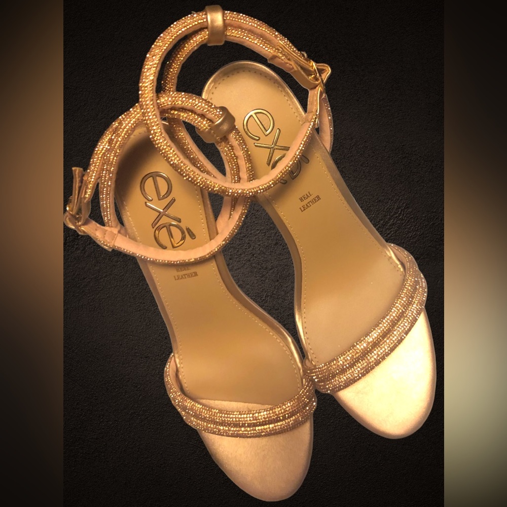 EXE’ High Heels Gold Sandals -Evening Handbag - Picture 12 of 12